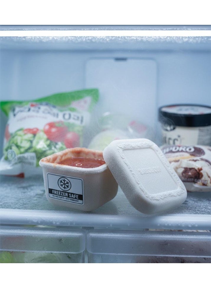 سبيس شوب وعاء سيليكون فاخر لتحضير الصوص والطعام مع غطاء مانع للتسرب آمن للفريزر والميكروويف كوب تتبيلة صغير محمول لصندوق الغداء وتخزين الوجبات خالٍ من مادة البيسفينول أ عبوة من قطعة واحدة وردي - Image 5